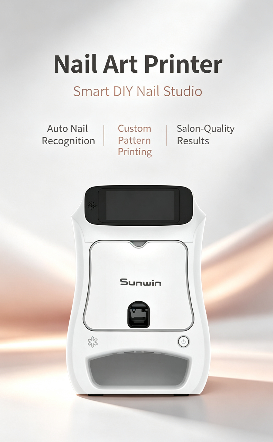 All-in-One Nail Printing & Curing Lamp, 2400DPI High Definition Smart Nail Printer, Commercial Self-service Nail Equipment