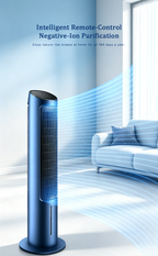 3-in-1 Negative Ion Evaporative Tower Cooler Fan | Remote Control Cooling Humidifier, Washable Air Cooler