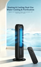 Heating & Cooling Tower Fan, Water Evaporative Air Cooler, Negative Ion Purifier 4-in-1 Heater & Cooling Fan