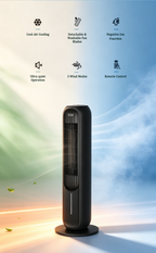 Heating & Cooling Tower Fan, Water Evaporative Air Cooler, Negative Ion Purifier 4-in-1 Heater & Cooling Fan