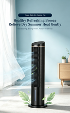 Tower Evaporative Air Cooler, Negative Ion Humidifying Cooling Tower Fan, Quiet Air Cooler with Remote Control