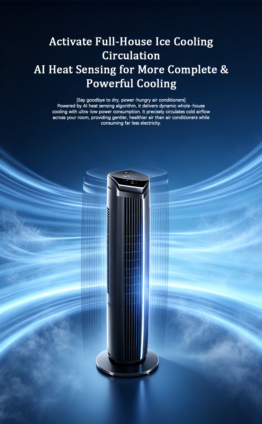 AI Smart Cooling & Heating Tower Air Cooler Pro Max