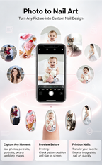 Smart Automatic Nail Art Printer, Wireless Phone Control DIY Nail Printing Machine, Home Nail Painting Device