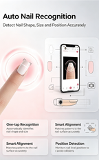 Smart Automatic Nail Art Printer, Wireless Phone Control DIY Nail Printing Machine, Home Nail Painting Device