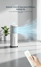 Portable Evaporative Air Cooler, Energy Saving Water Cooling Fan with Humidification for Home