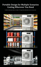 High-Capacity Portable Evaporative Air Cooler for Large Spaces