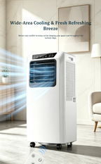 55L Large Capacity Mobile Evaporative Air Cooler, Portable Water Cooling Fan with Remote Control for Home & Commercial Use