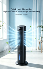 Tower Evaporative Air Cooler, Negative Ion Humidifying Cooling Fan