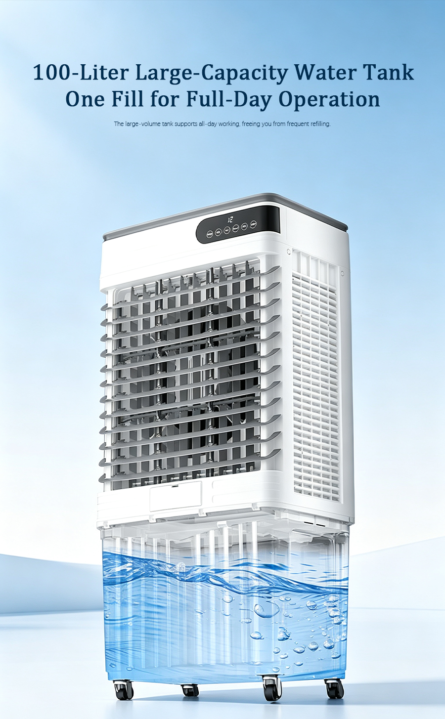 High-Capacity Portable Evaporative Air Cooler for Large Spaces
