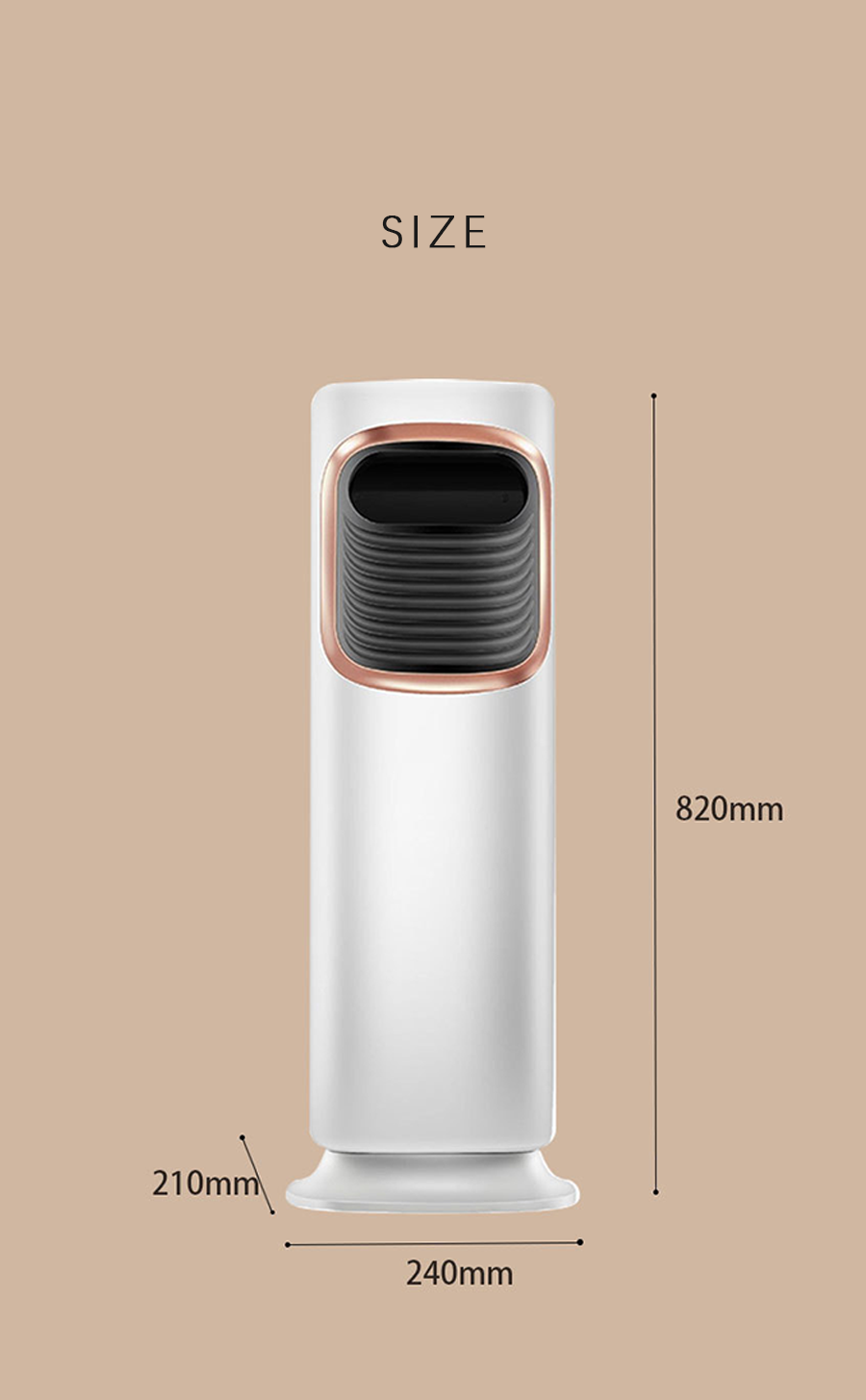 5-in-1 Tower Air Cooler & Heater, Multi-Functional Portable Fan with Humidifier, Air Purifier & UV Sanitization
