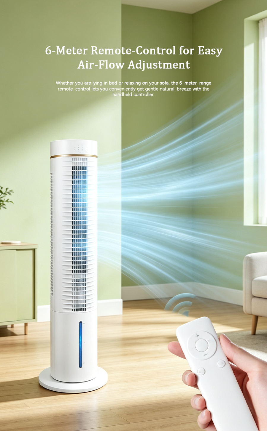Tower Evaporative Air Cooler KS-0605Dg, Portable Water Cooling Fan for Home