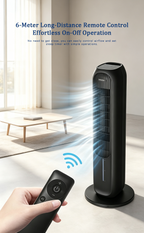 Heating & Cooling Tower Fan, Water Evaporative Air Cooler, Negative Ion Purifier 4-in-1 Heater & Cooling Fan