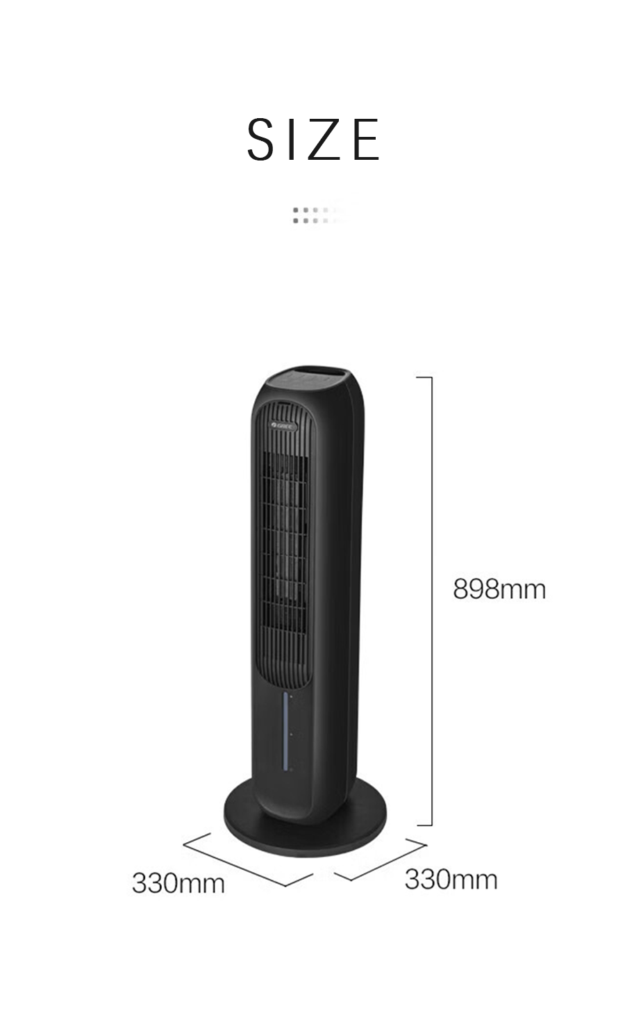 Heating & Cooling Tower Fan, Water Evaporative Air Cooler, Negative Ion Purifier 4-in-1 Heater & Cooling Fan