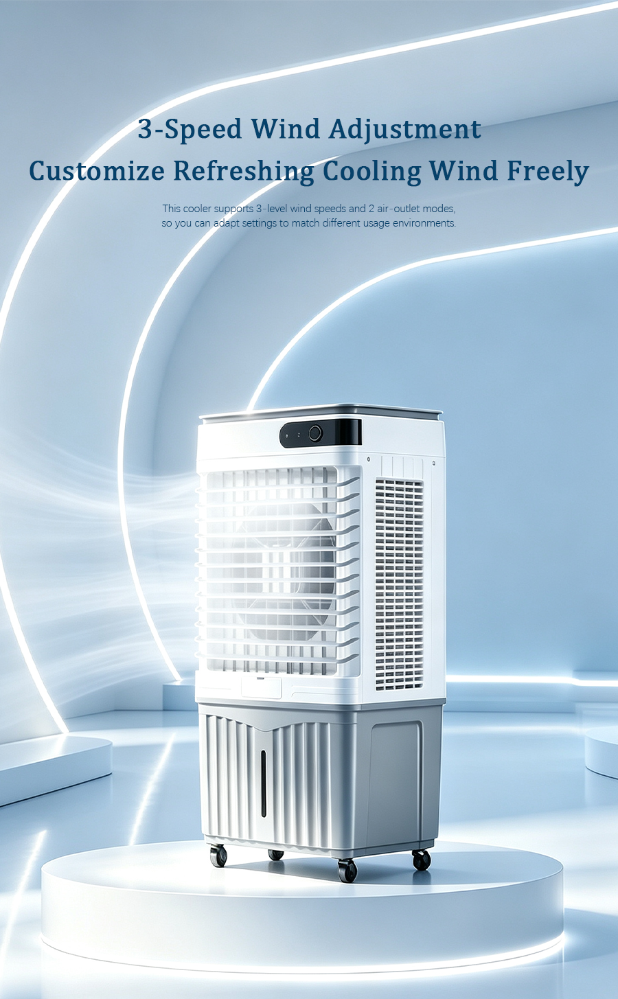 High-Capacity Portable Evaporative Air Cooler for Large Spaces