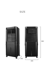 40L Large Capacity Evaporative Air Cooler, Portable Water Cooling Fan, 3-in-1 Household & Commercial Air Cooler