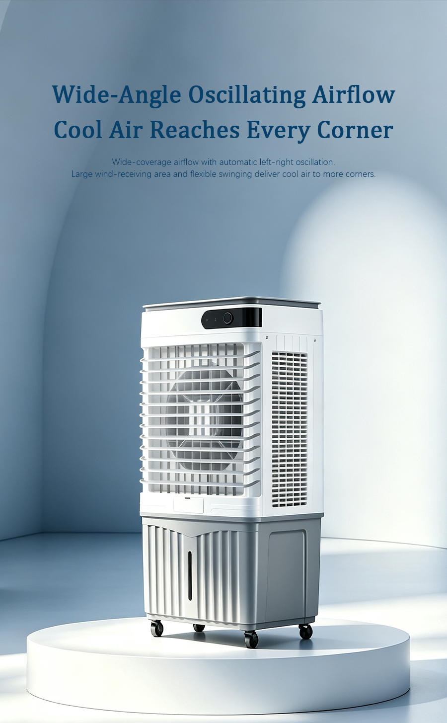 High-Capacity Portable Evaporative Air Cooler for Large Spaces