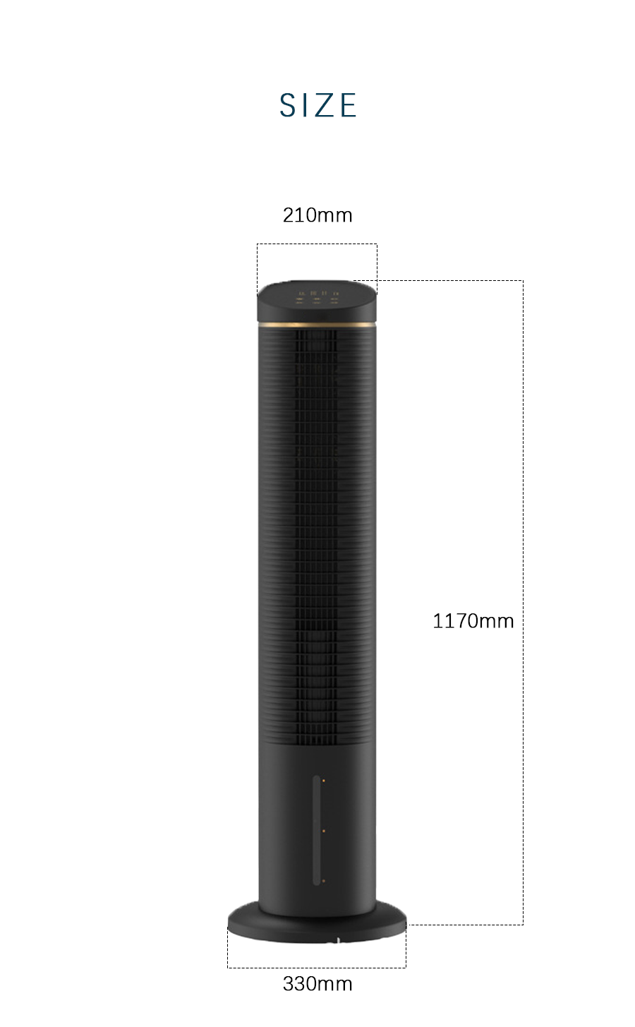 Tower Evaporative Air Cooler, Negative Ion Humidifying Cooling Tower Fan, Quiet Air Cooler with Remote Control