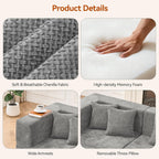 MONVANE 8-Seat U-Shaped Modular Chenille Sectional Sofa — product image 5