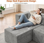 MONVANE 8-Seat U-Shaped Modular Chenille Sectional Sofa — product image 4